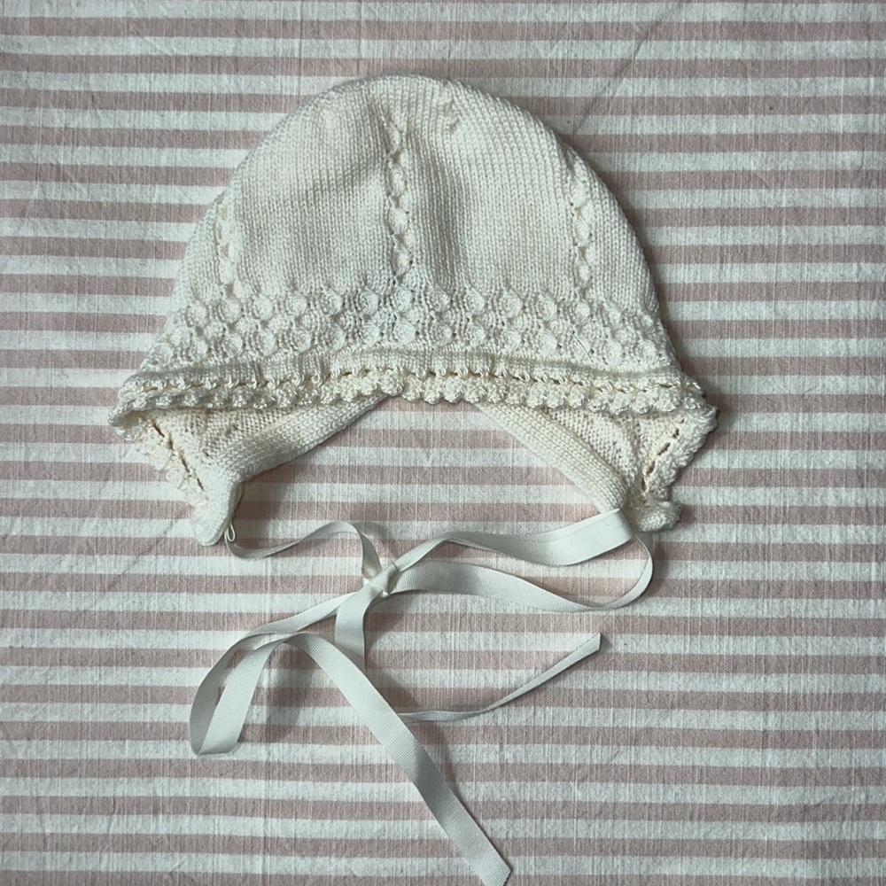 Paz Ivory soft bonnet 0-6 months